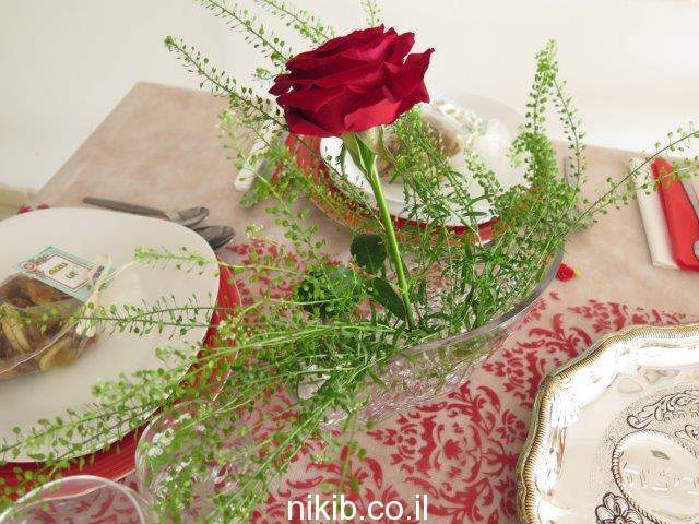 קצת ירוק בשולחן / עיצוב שולחן ליל הסדר